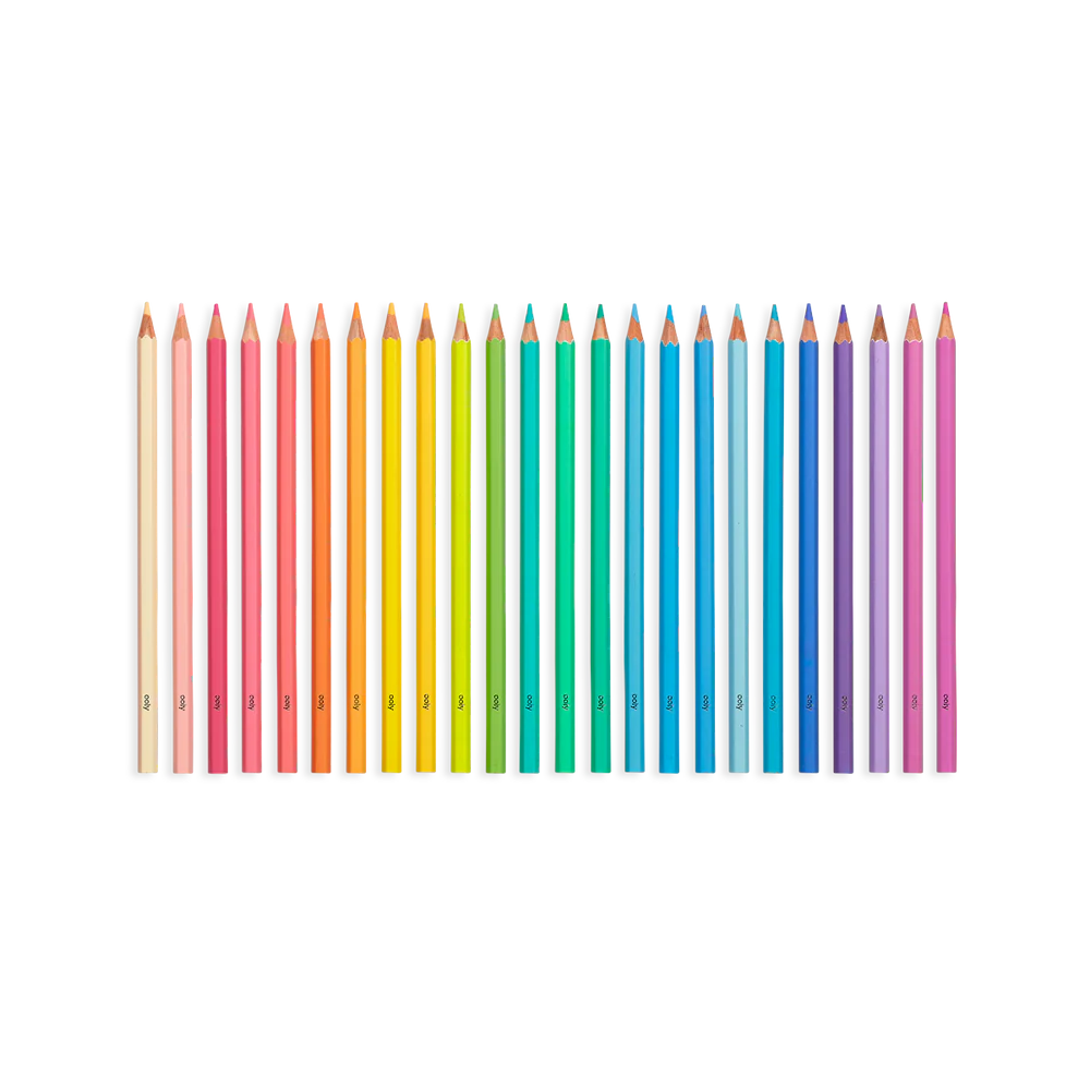 Pastel Hues Coloured Pencils: Set of 24