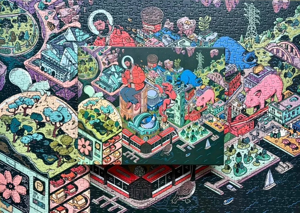 Space Jam Toronto | 1000-piece Puzzle for Adults | Artwork by Kathleen Fu