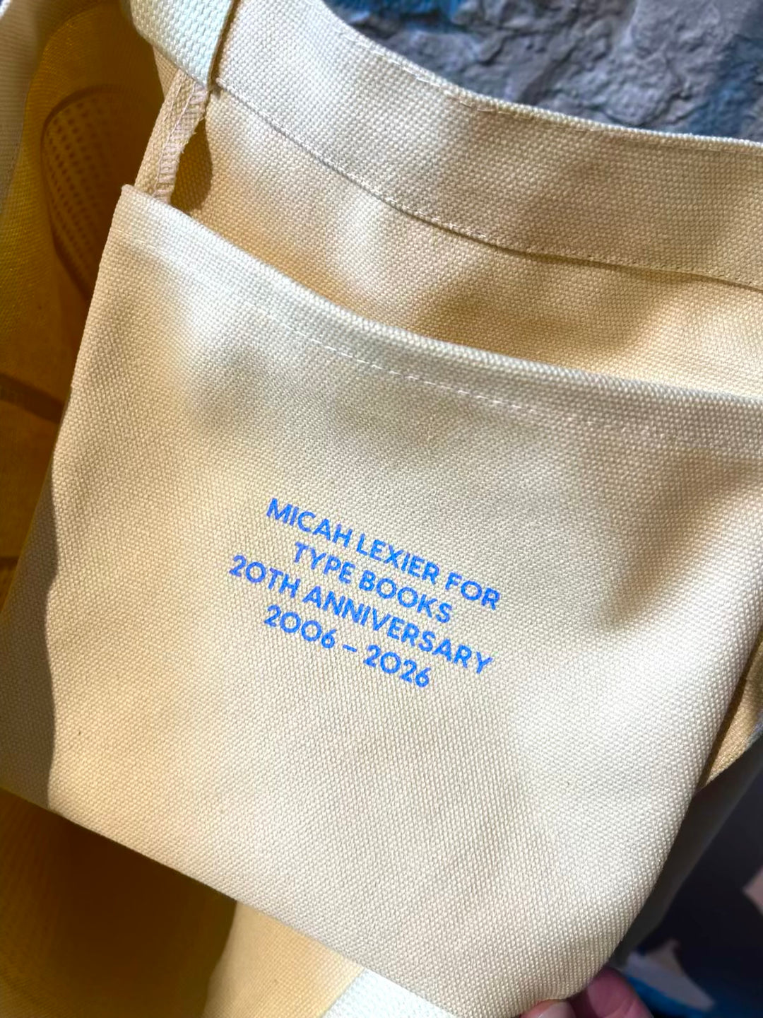TYPE x Micah Lexier 20th Anniversary Tote (Yellow)