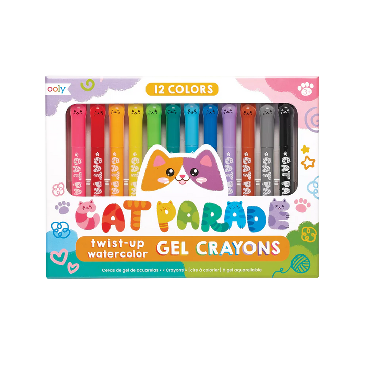 Cat Parade Gel Crayons: Set of 12