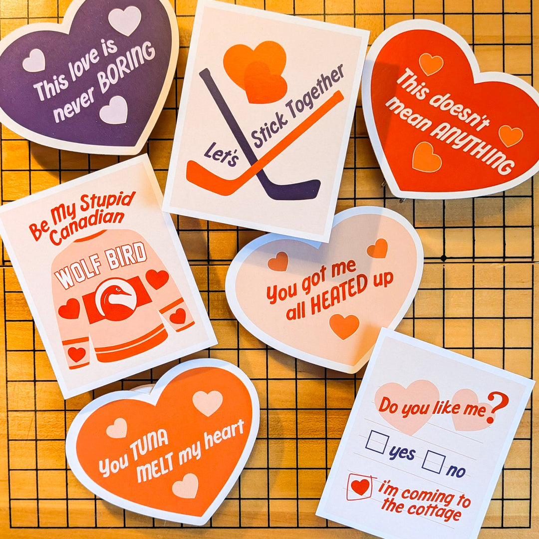 "Heated Rivalry" Valentine's Day Cards - Set of 7