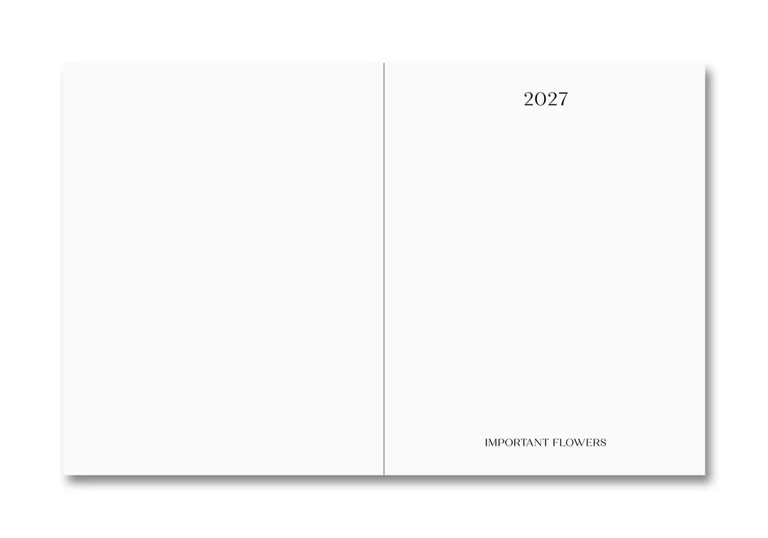 Important Flowers Planner 2027 [OCT.1]
