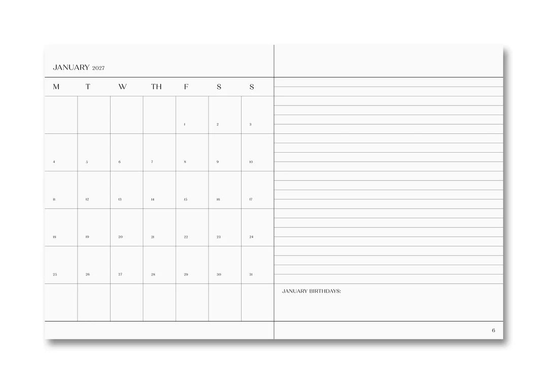 Important Flowers Planner 2027 [OCT.1]