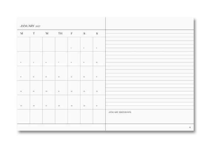 Important Flowers Planner 2027 [OCT.1]