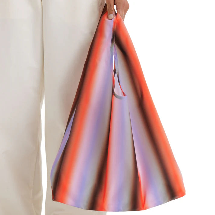 Standard Baggu: Gradient Stripe Poppy & Lilac