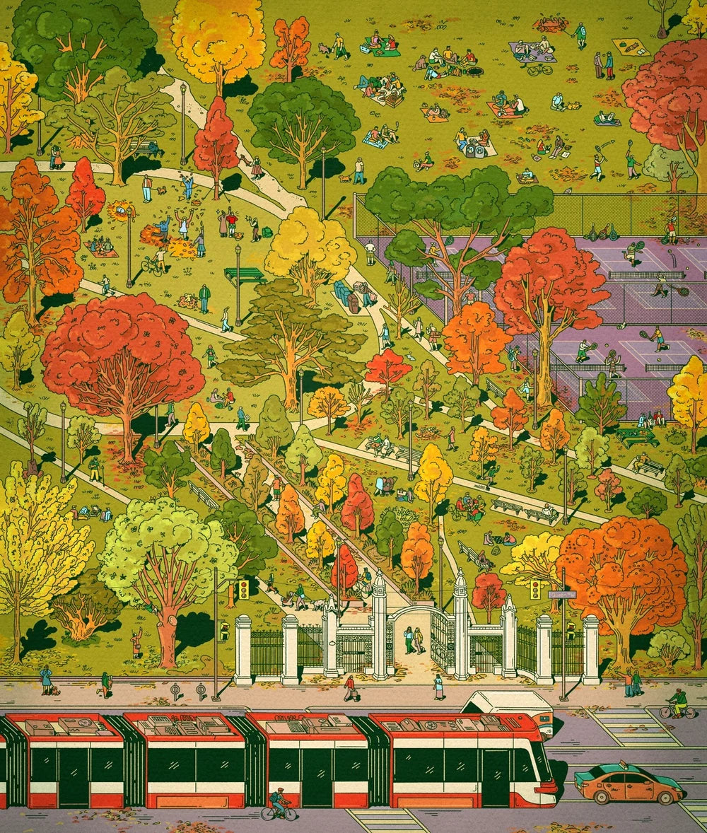 Trinity Bellwoods - Fall Edition | 1,000-Piece Puzzle | Artwork by Kathleen Fu
