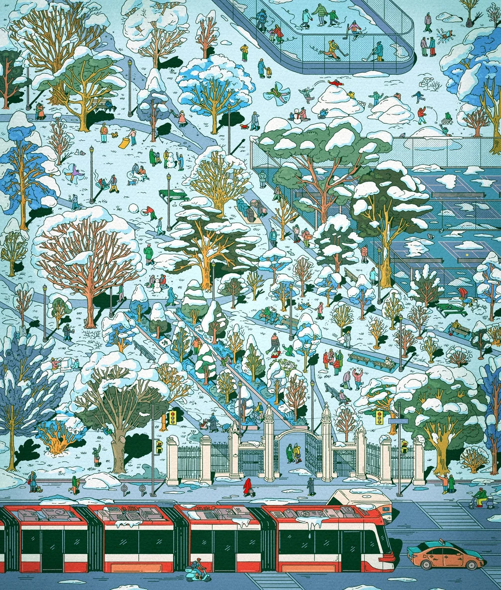 Trinity Bellwoods - Winter Edition | 1,000-Piece Puzzle | Artwork by Kathleen Fu