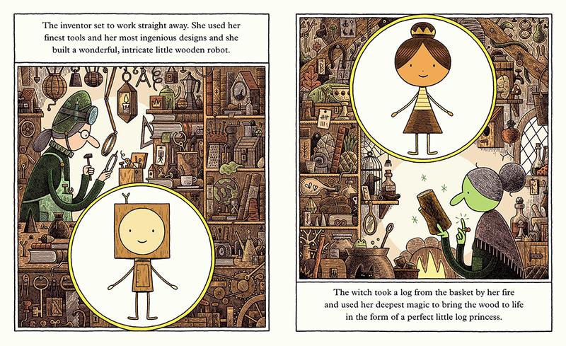 The Little Wooden Robot and the Log Princess