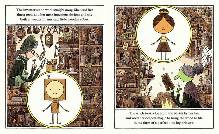 The Little Wooden Robot and the Log Princess