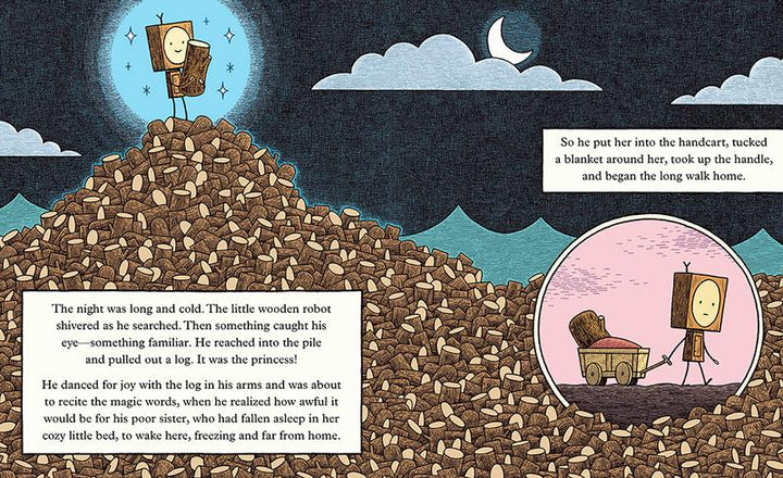 The Little Wooden Robot and the Log Princess